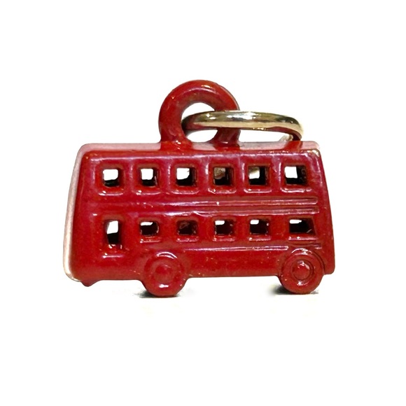 Red London England Double Decker Bus Bracelet Charm Pendant Metal Cute UK Mini - Picture 2 of 10